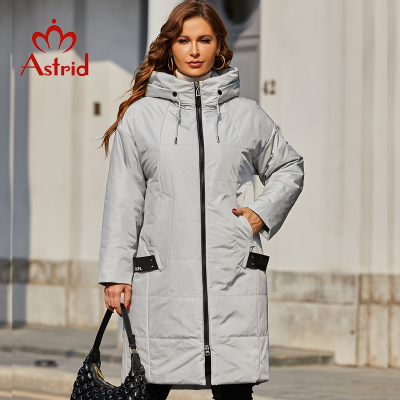 Winter Clothing Pk - Astrid 2022ฤดูใบไม้ผลิผู้หญิง Parkas Plus ขนาดยาวเบาะเสื้อขนเป็ด Hooded